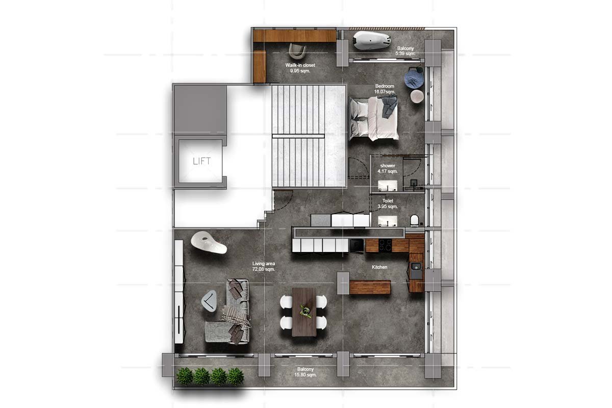 From Foreclosure Condo to Contemporary Bangkok Loft Condo — project image